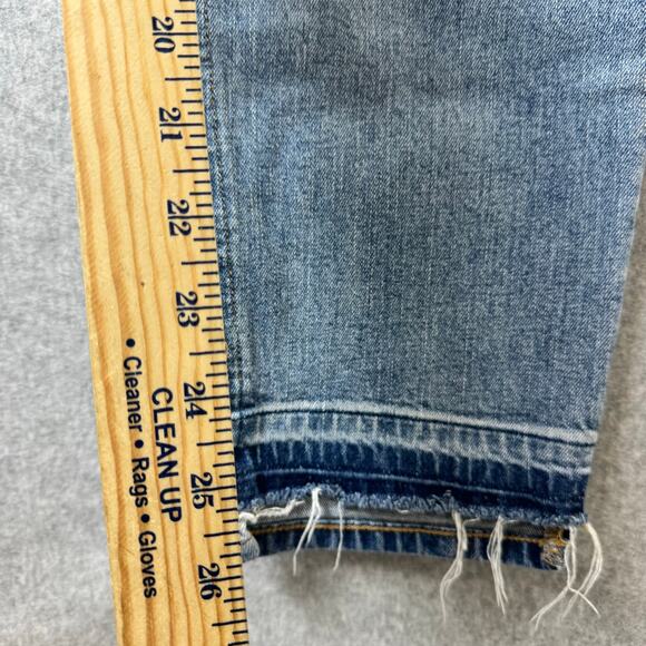 Old Navy Jeans Womens Size 12  Mid-Rise Boyfriend Raw Hem Boho Western Stretch - Picture 8 of 10